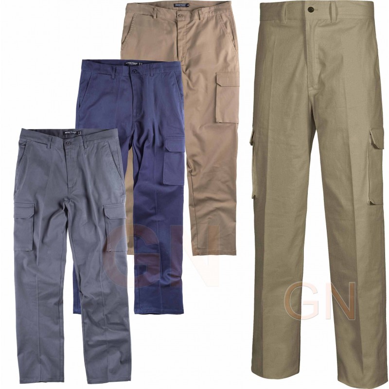 Pantalón multibolsillos bielástico tipo chinos