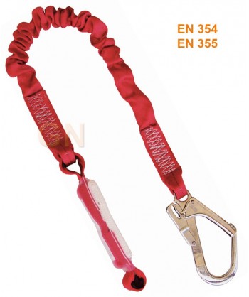 Amarre de cinta elástica con con gancho de acero de 55 mm
