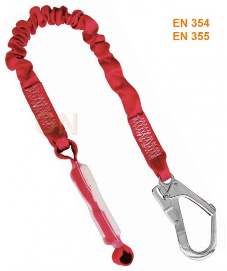 Amarre de cinta elástica con gancho de aluminio (60 mm)