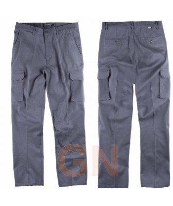 Pantalón multibolsillos bielástico tipo chinos gris oscuro