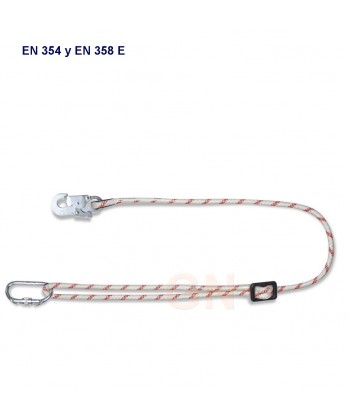 Amarre regulable de cuerda de 14 mm y de 1 a 2 metros