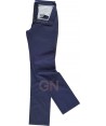 Pantalón tipo chino tejido elástico marino para mujer