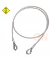 Anclaje de cable de acero con guardacabos