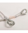 Anclaje de cable de acero con guardacabos