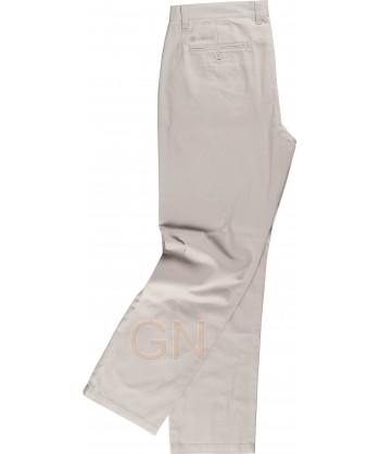 Pantalón tipo chino tejido elástico para hombre color beige