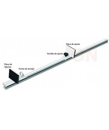 Punto de anclaje de aluminio para puertas