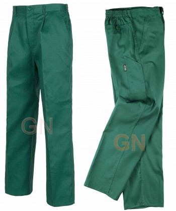 Pantalones rectos color verde