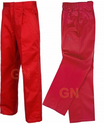 Pantalones rectos color rojo