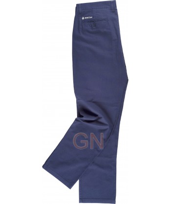 Pantalón tipo chino tejido elástico para hombre color marino