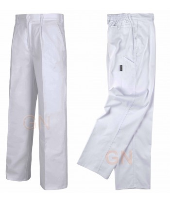 Pantalones rectos color blanco