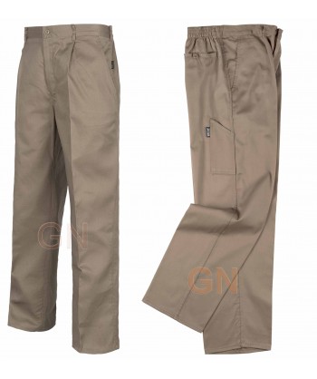 Pantalones rectos color beige