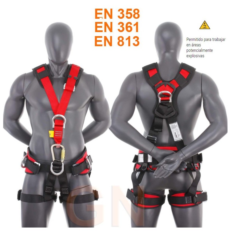 Arnés para trabajos en suspensión con múltiples enganches