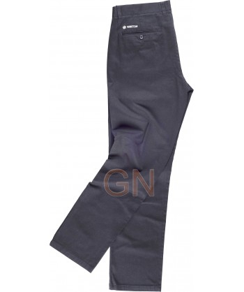 Pantalón tipo chino tejido elástico para hombre color negro