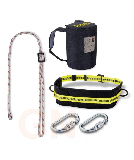 Kit de cinturón de posicionamiento con cuerda regulable y mosquetones