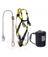 Kit de arnés con enganche dorsal y frontal, con cuerda de posicionamiento