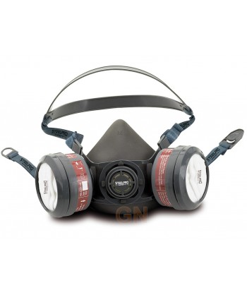 Semimáscara respiratoria buco nasal de dos filtros