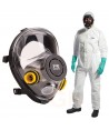 Máscara completa con visor de policarbonato antirayaduras