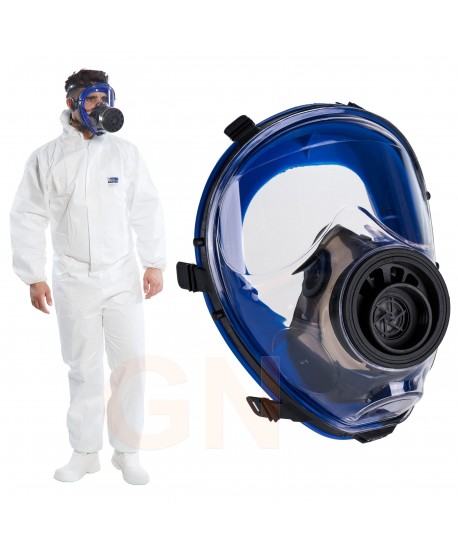 Máscara completa para filtros EN148 con visor antirayaduras