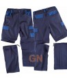 Pantalón desmontable con refuerzos y multibolsillos marino azulina