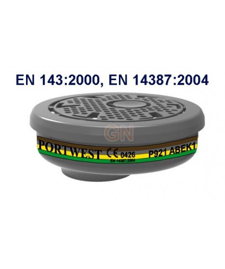 Filtro de gases ABEK1 con
conexión de bayoneta