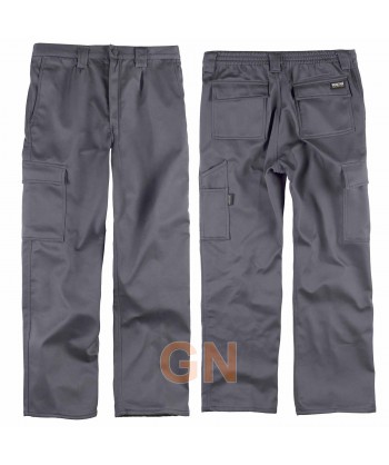 Pantalón multibolsillos con forro polar grises