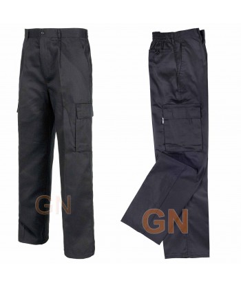 pantalón económico multibolsillos negro