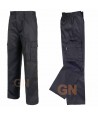 pantalón económico multibolsillos negro