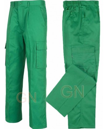 pantalón económico multibolsillos  pistacho