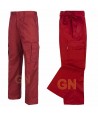 pantalón económico multibolsillos burdeos