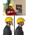 Casco de protección eléctrica y anti arco con pantalla facial retráctil