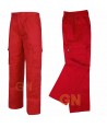 pantalón económico multibolsillos rojo