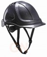 Casco de seguridad con aspecto de fibra de carbono