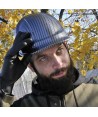Casco de seguridad con aspecto de fibra de carbono