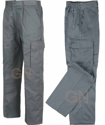 pantalón económico multibolsillos  gris