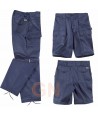 Pantalón multibolsillos y desmontable marino