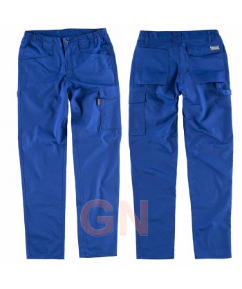 Pantalón bielástico multibolsillos azulina