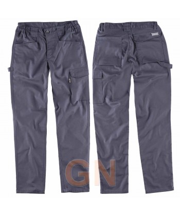 Pantalón bielástico multibolsillos gris