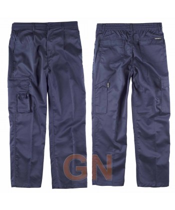 Pantalón multibolsillos triple costura muy fuertes marino