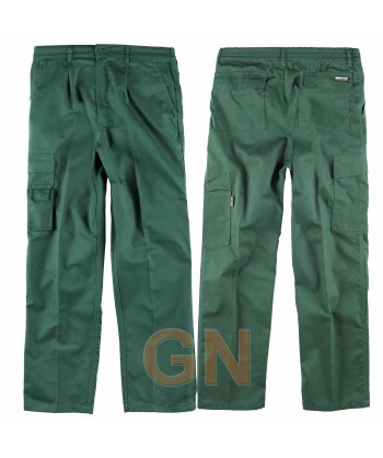 Pantalón multibolsillos triple costura muy fuertes verde
