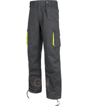 Pantalones multibolsillos  con rodilleras gris