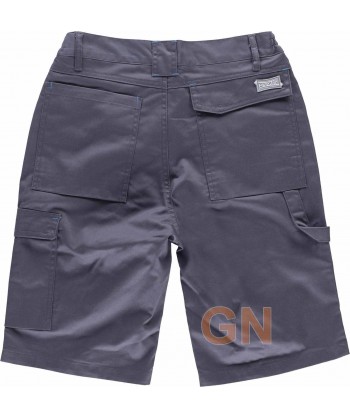 Bermuda multibolsillos con tejido bielástico  gris