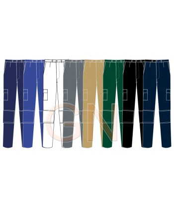 Pantalones de algodón multibolsillos con refuerzos