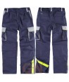 Pantalón bicolor con refuerzos en rodillas y culera marino/gris claro