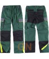 Pantalón bicolor con refuerzos en rodillas y culera verde/negro