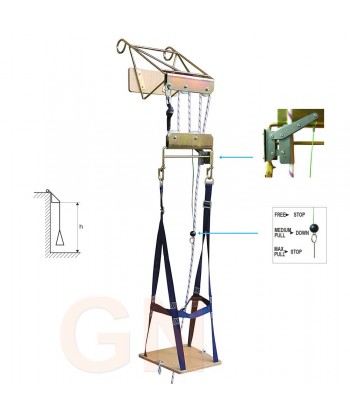 Silla de posicionamiento con poleas para trabajos verticales prolongados