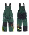Pantalón peto bicolor con refuerzos en rodillas y culera verde negro