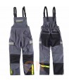 Pantalón peto bicolor con refuerzos en rodillas y culera gris negro