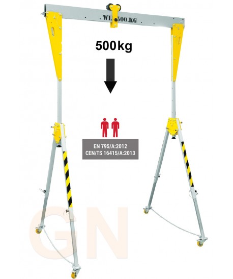 Pórtico para cargas de hasta 500 kg o un máximo de 2 usuarios