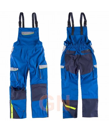 Pantalón peto bicolor con refuerzos en rodillas y culera azulina marino