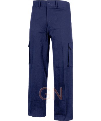 Pantalón multibolsillos bielástico marino